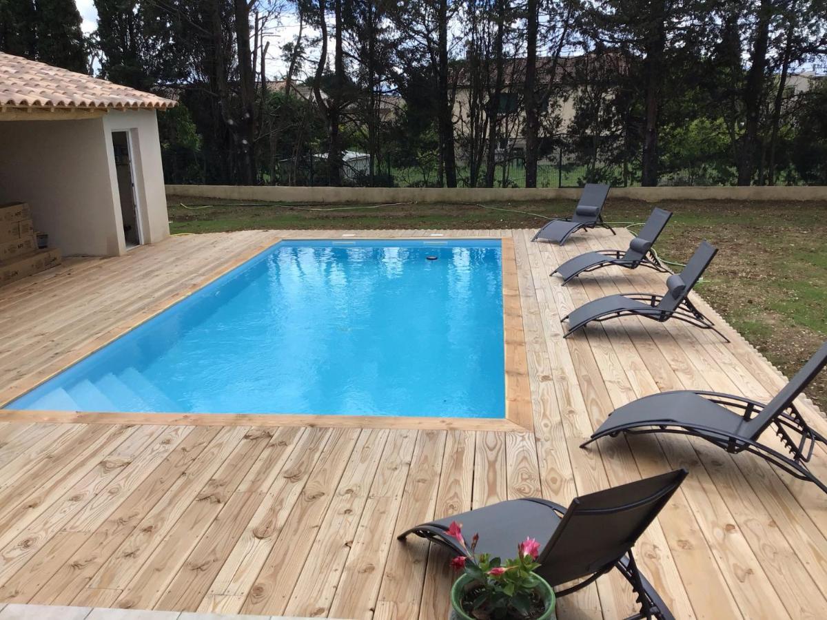 Saint-Laurent-la-Vernède Gite Les Oliviers 10 Pers Piscine Au Calme 4 Etoiles מראה חיצוני תמונה